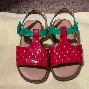 Cat & Jack Red and Green Kids Sandals